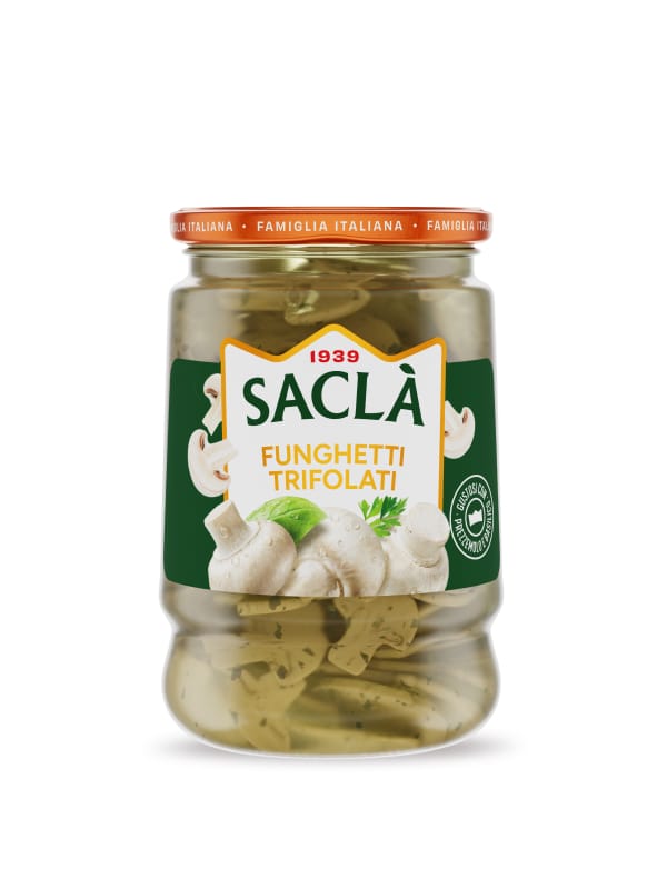 "TRIFOLATI" BUTTON MUSHROOMS WITH HERBS  — 190 g